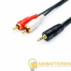 Кабель AUX Atcom Jack 3.5mm (m)-2xRCA (m) 1.8м силикон черный пакет с подвесом (1/250) Кабель AUX Atcom Jack 3.5mm (m)-2xRCA (m) 1.8м силикон черный пакет с подвесом (1/250)