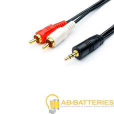 Кабель AUX Atcom Jack 3.5mm (m)-2xRCA (m) 5.0м силикон черный пакет с подвесом (1/100) Кабель AUX Atcom Jack 3.5mm (m)-2xRCA (m) 5.0м силикон черный пакет с подвесом (1/100)