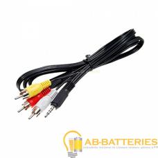 Кабель AUX Atcom Jack 3.5mm (m)-3xRCA (m) 1.0м силикон черный (1/10/500) Кабель AUX Atcom Jack 3.5mm (m)-3xRCA (m) 1.0м силикон черный (1/10/500)