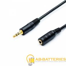 Кабель AUX Atcom Jack 3.5mm (m)-Jack 3.5mm (f) 1.8м силикон черный (1/50/250) Кабель AUX Atcom Jack 3.5mm (m)-Jack 3.5mm (f) 1.8м силикон черный (1/50/250)