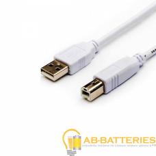 Кабель Atcom USB (m)-USB B (m) 3.0м силикон стаб.напр. белый (1/200) Кабель Atcom USB (m)-USB B (m) 3.0м силикон стаб.напр. белый (1/200)