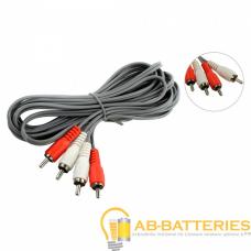 Кабель Smartbuy KA-223 2xRCA (m)-2xRCA (m) 3.0м силикон серый (1/200) Кабель Smartbuy KA-223 2xRCA (m)-2xRCA (m) 3.0м силикон серый (1/200)
