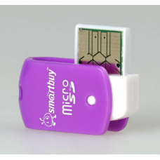 Картридер Smartbuy 706 USB2.0 microSD фиолетовый (1/20) Картридер Smartbuy 706 USB2.0 microSD фиолетовый (1/20)