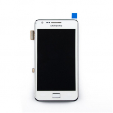LCD дисплей для Samsung Galaxy S II GT-I9100/I9100G в сборе с тачскрином и передней панелью (белый)