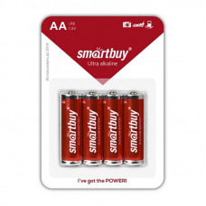 Батарейка алкалиновая Smartbuy LR6 AA 4шт в блистере