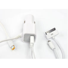 АЗУ 3 в 1 для Apple Lightning 8-pin/Apple 30 pin/Micro USB 2.1 A (коробка)