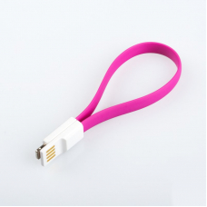 USB Дата-кабель на магните для Apple Lightning 8-pin (розовый/коробка)