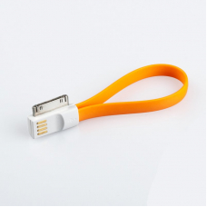 USB Дата-кабель на магните для Apple 30 pin (оранжевый/коробка)
