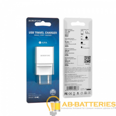 Сетевое З/У Borofone BA19A 1USB 1.0A с кабелем microUSB белый (1/65/260) Сетевое З/У Borofone BA19A 1USB 1.0A с кабелем microUSB белый (1/65/260)