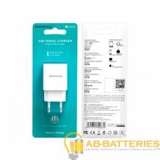 Сетевое З/У Borofone BA20A 1USB 2.1A белый (1/65/260) Сетевое З/У Borofone BA20A 1USB 2.1A белый (1/65/260)