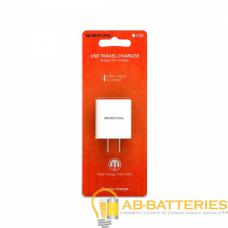 Сетевое З/У Borofone BA20 1USB 2.1A американская вилка белый (1/65/260) Сетевое З/У Borofone BA20 1USB 2.1A американская вилка белый (1/65/260)