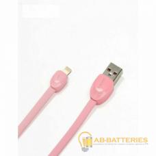 USB кабель REMAX Shell (IPhone 5/6/7/SE) RC-040I Розовый, (35) USB кабель REMAX Shell (IPhone 5/6/7/SE) RC-040I Розовый, (35)