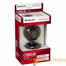 Веб-камера Defender C-2525HD CMOS 1600x1200 2Мп USB черный (1/50) Веб-камера Defender C-2525HD CMOS 1600x1200 2Мп USB черный (1/50)
