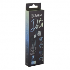 USB кабель Zetton USB SyncCharge RoundArmor Corner Data Cable USB to USB-C круглый пластиковые разьемы (серый) ZTUSBRARCGYUC