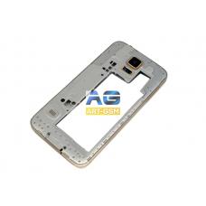 Корпусной часть Samsung Galaxy S5 G900 средняя часть корпуса Gold (Original)