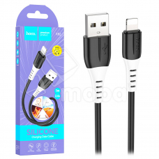 Кабель USB - Lightning (для iPhone) Hoco X82 (2.4А, силикон, термостойкий) Черный