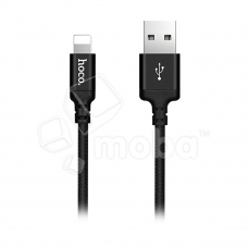Кабель USB - Lightning (для iPhone) Hoco X14 (2A, оплетка нейлон, 2 м) Черный