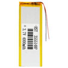 Аккумулятор Универсальный 3.5*55*148 mm 3.7v 4000mAh ( 3555148P ) Аккумулятор Универсальный 3.5*55*148 mm 3.7v 4000mAh ( 3555148P )