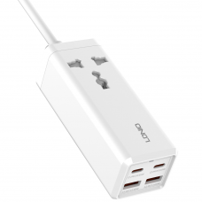 Сетевое зарядное устройство LDNIO SC1418 2500W Desktop Power Strip 2 USB-C + 2 USB-A 65W (white)