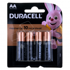 Батарейка AA LR6 Duracell Basic Alkaline 1.5V (4 шт. в блистере) Батарейка AA LR6 Duracell Basic Alkaline 1.5V (4 шт. в блистере)