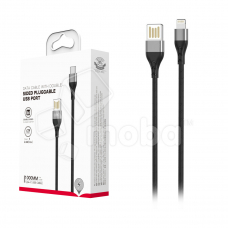 Кабель USB - Lightning (для iPhone) XO NB188 (2.4A) Серый