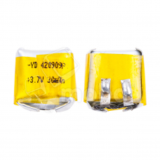 Аккумулятор универсальный 420909p 3,7v Li-Pol 30 mAh (4.2*9*9 mm) (для TWS наушников) Аккумулятор универсальный 420909p 3,7v Li-Pol 30 mAh (4.2*9*9 mm) (для TWS наушников)