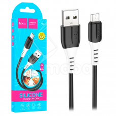 Кабель USB - MicroUSB Hoco X82 (2.4A, силикон, термостойкий) Черный